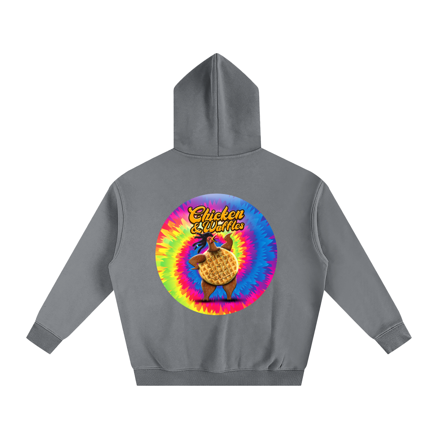 'Chicken and Waffles' SOS Oversize Fleeced Hoodie