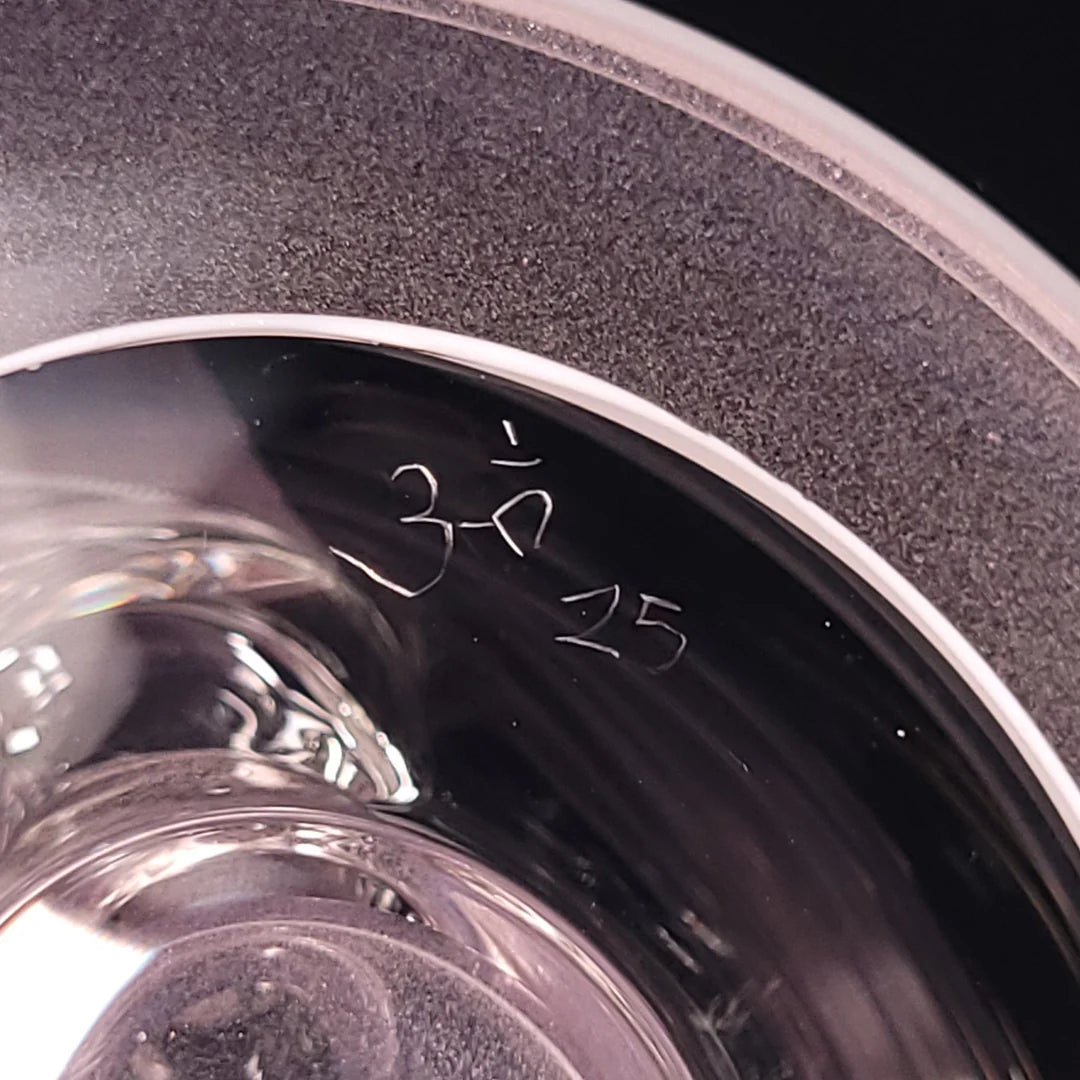 OmGlass.Co - Wildberry & Plantphibian over White Satin Vasuki 2025