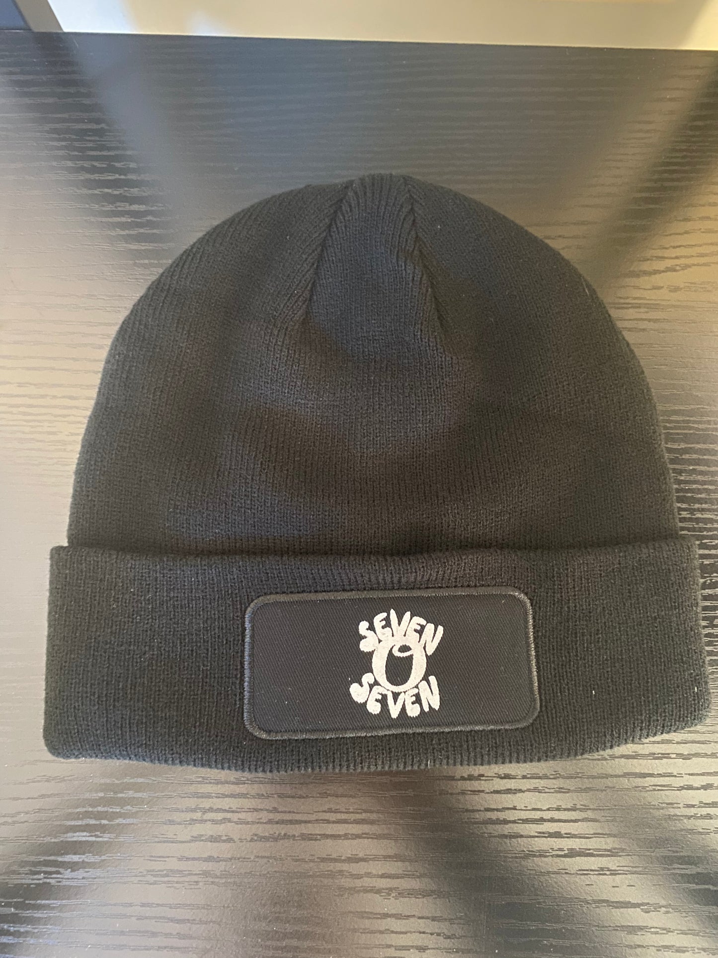 SOS Black Beanie