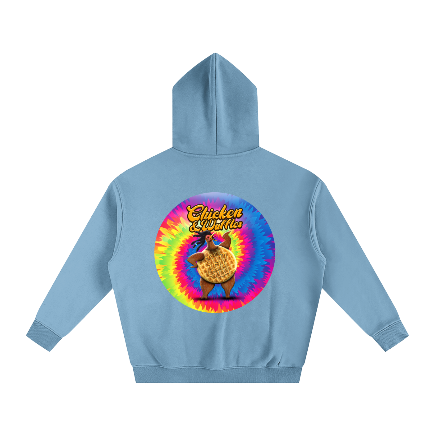 'Chicken and Waffles' SOS Oversize Fleeced Hoodie