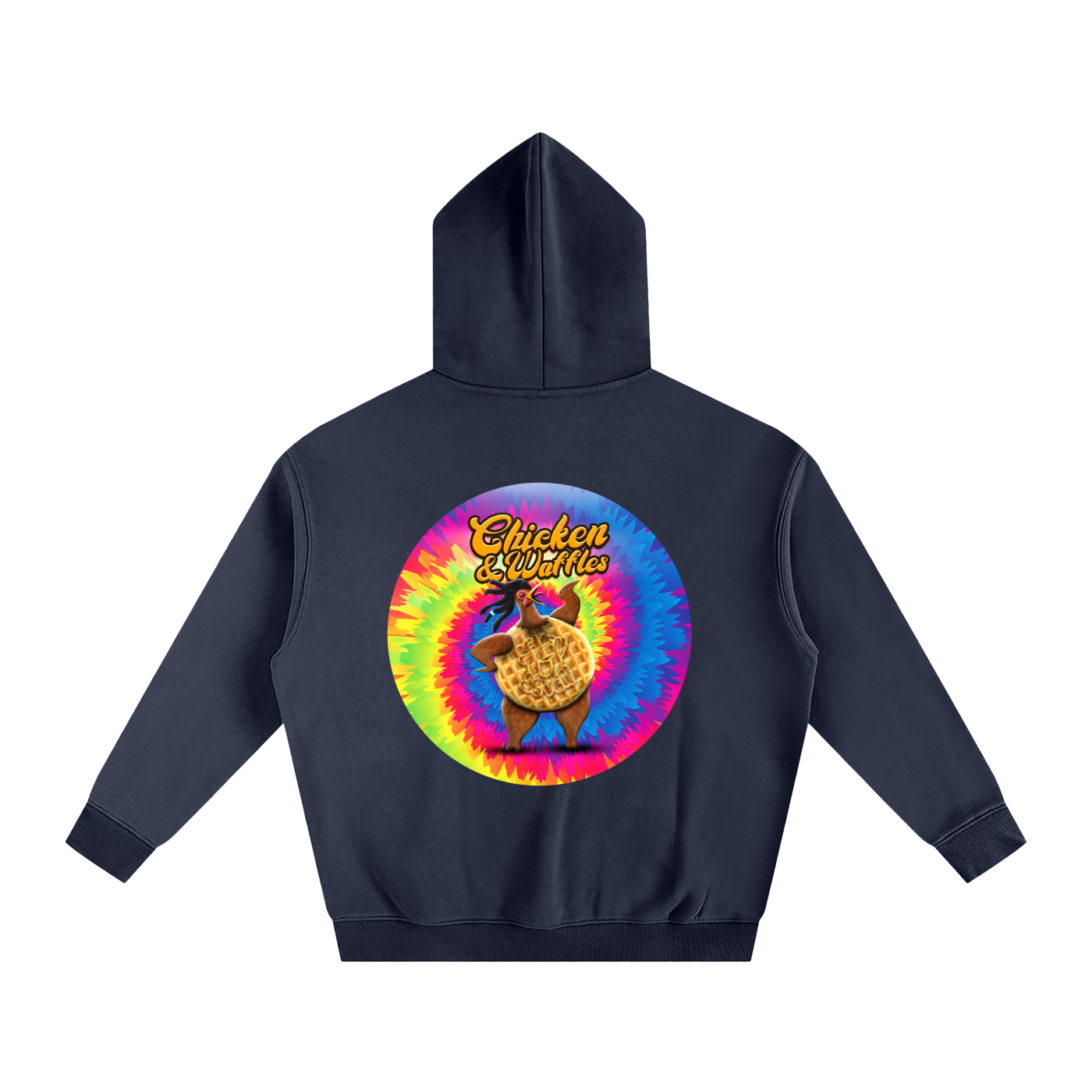 'Chicken and Waffles' SOS Oversize Fleeced Hoodie