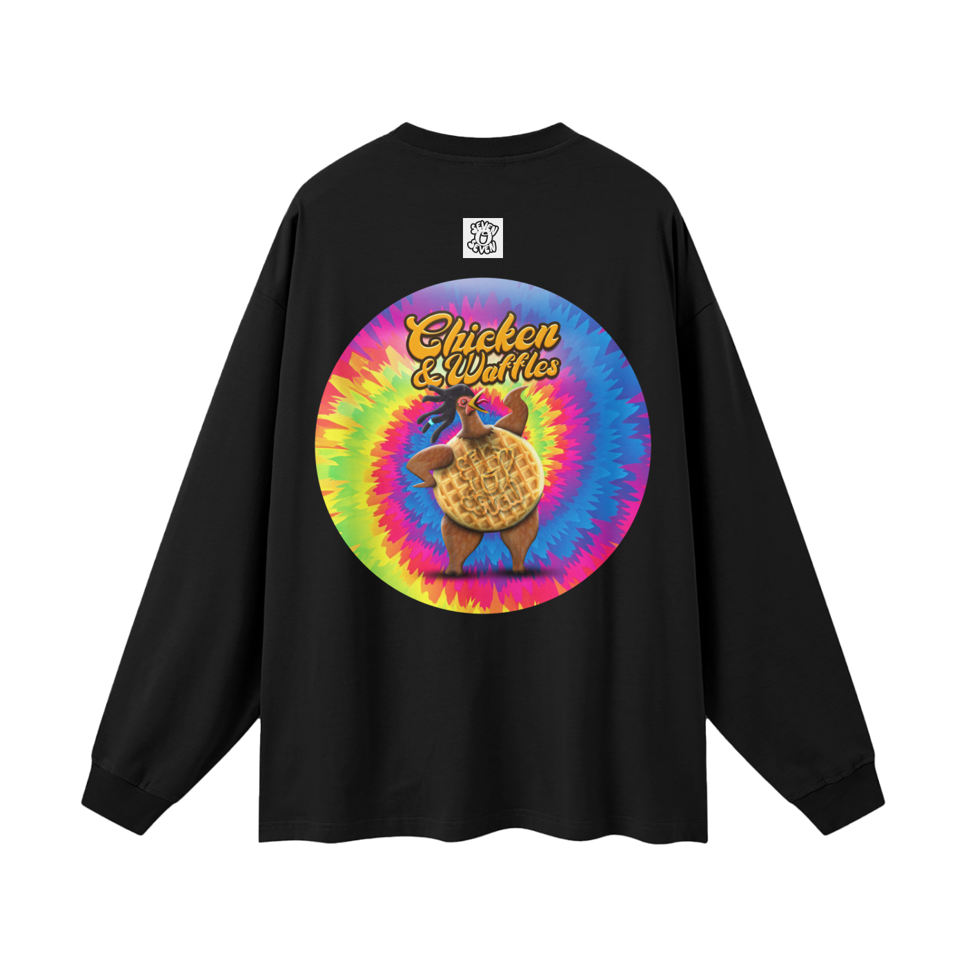 'Chicken and Waffles' SOS Long Sleeve Tee (Black)