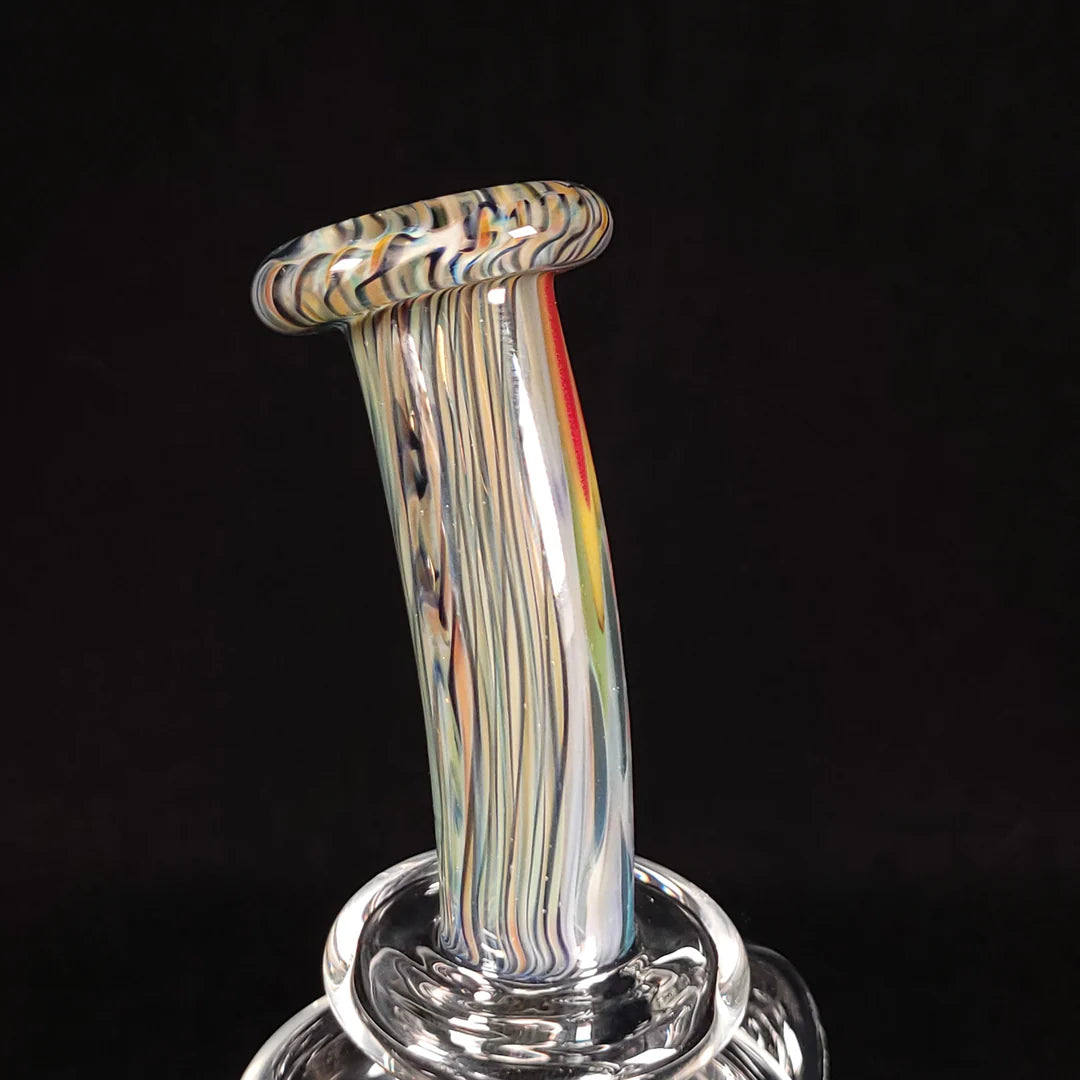 Blew Glass - Rainbow Squiggles Tie-Dye Floating Ball Klein