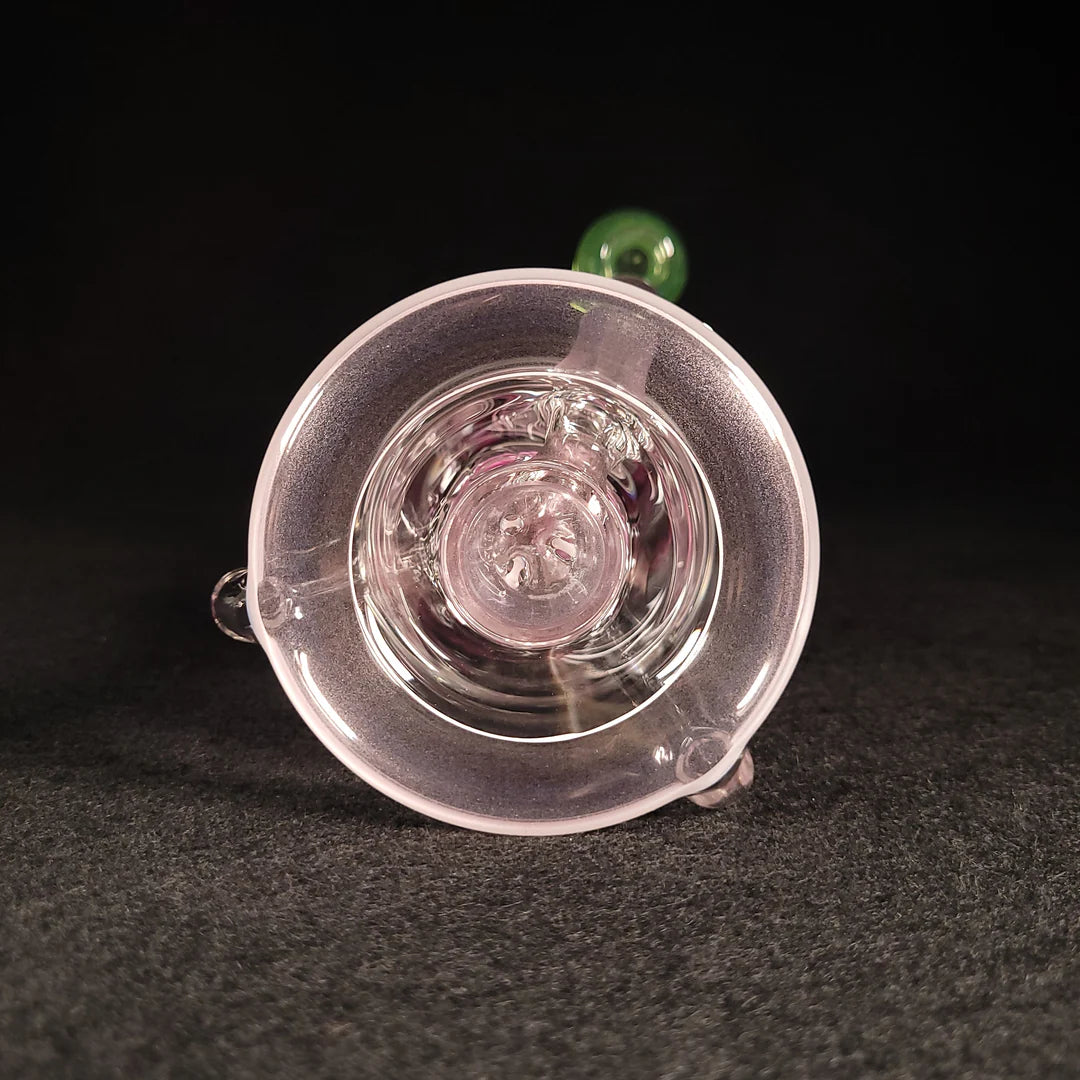 OmGlass.Co - Wildberry & Plantphibian over White Satin Vasuki 2025