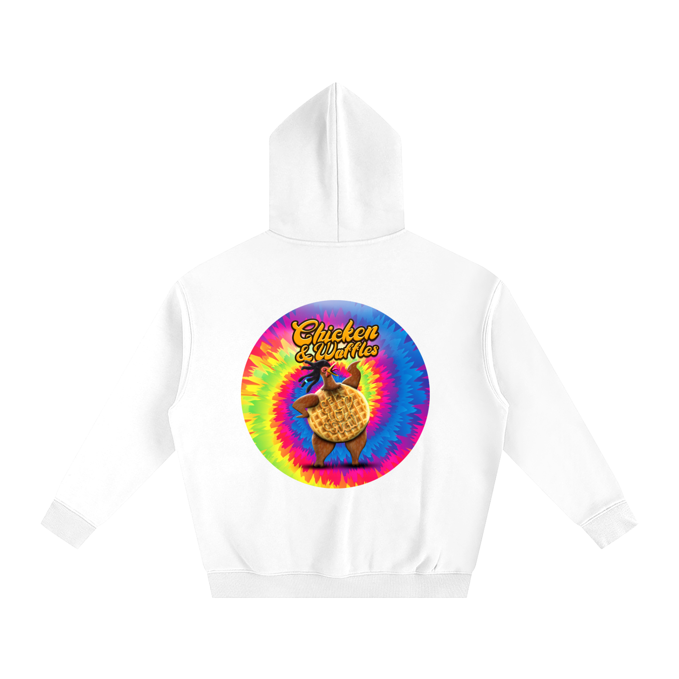 'Chicken and Waffles' SOS Oversize Fleeced Hoodie