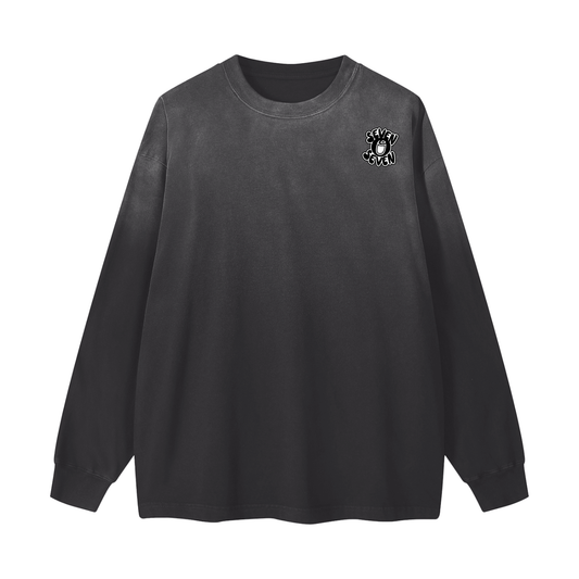 Gradient Vintage Washed Long Sleeve Tee - 270 GSM